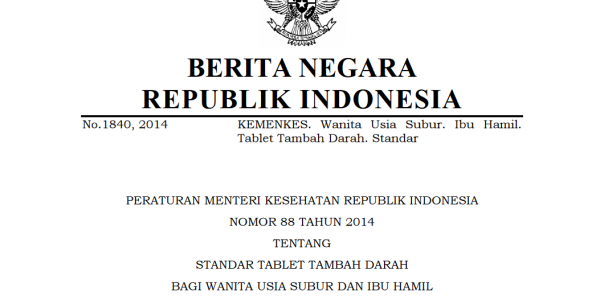 permenkes tablet tambah darah